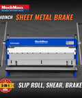 40 Inch Three In One Pan And Box Brake With Slip Roll Shear And Bending Functions For Sheet Metal 20 Gauge Mild Steel Heavy Duty Model MMCB4020 front view