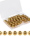 40 Piece Brass Bearing Balls Set Half Inch Diameter With Polished Surface Corrosion Resistant Includes Clear Storage Box