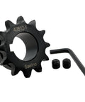 40 Tooth Roller Chain Sprocket for 40 Chain One Inch Bore Type B Built Tough Hardened 1045 Steel with two setscrews and key.