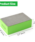 Close-up of 400 grit diamond hand polishing pad from Hand Polishing Pads Set Of 5 Grits 60 120 240 400 1000 For Tile And Glass, showing size dimensions.
