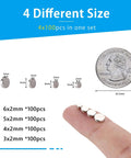 400 Piece Small Magnets In Four Sizes 6x2mm 5x2mm 4x2mm 3x2mm Ideal For Fridge Office Diy Crafts And Classroom Demos next to coin comparison