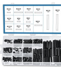 400 Piece Roll Pin Set With Slotted Spring Pins M1.5 Through M6 In Multiple Lengths Steel Hollow Expansion Pins in a Plastic Case
