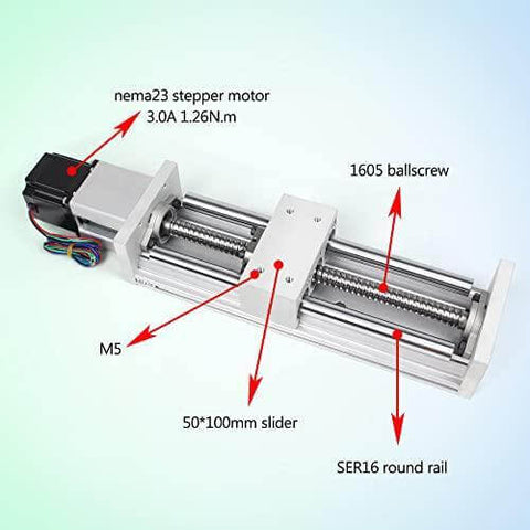 400mm Stroke CNC Linear Stage Motion Actuator, Double Optical Axis X Y Z Axis Linear Slide Rail Aluminum Alloy Cross Sliding Table SBR16 Linear Rail Guide SFU1605 Ballscrew for CNC - Buy Bearings online - Fast US Shipping