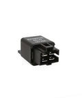 40 Amp SPST Automotive Relay For Fog Lights And Wiring Harness 12V High Current Replacement Part With Easy Install Compact 3 By 2.5 By 2.2 Cm Model YL 388 S The Go To Auto Electrical Upgrade in black housing, angled view.