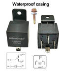 Heavy Duty Electric Fan Wiring Kit With Thermostat Relay And Temperature Sensor Switch For Radiator Cooling, 40 Amp Waterproof Relay Kit, Color Coded Wires And Step By Step Diagram, Fits 10 To 16 Inch Fans, 185 On 175 Off.