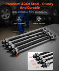 40CR steel spindles for 36 Piece Pull And Press Sleeve Kit with M10 to M16 sizes, durable for automotive bushing and bearing installation