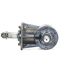 Side view of 40HP Gearbox For RC30 Rotary Cutter With 1 3 8 Inch Input And 12 Spline Output, showing input and output shafts.