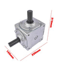 Side view of 40 HP Right Angle Bevel Gearbox with Crosshole & 1" Keyed Shaft 19455-SR-KW-PH-GR CW/CW 1:1 1800 Max RPM, showing dimensions.