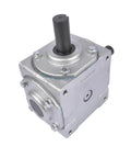 40 HP Right Angle Bevel Gearbox with Crosshole & 1" Keyed Shaft 19455-SR-KW-PH-GR CW/CW 1:1 1800 Max RPM, front view of gearbox.