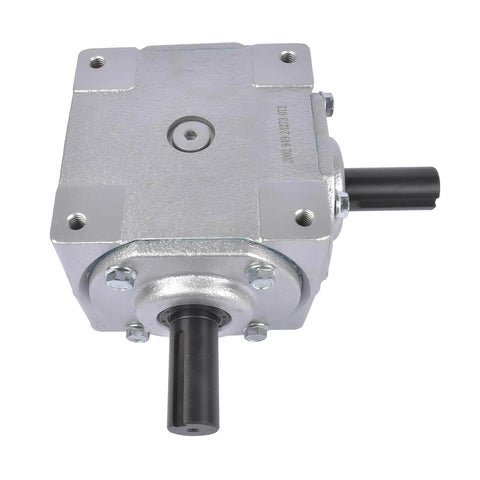Front view of 40 HP Right Angle Bevel Gearbox with Crosshole & 1" Keyed Shaft 19455-SR-KW-PH-GR CW/CW 1:1 1800 Max RPM