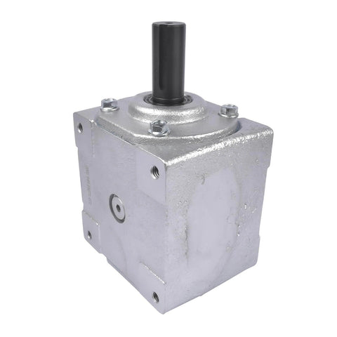 40 HP Right Angle Bevel Gearbox with Crosshole & 1" Keyed Shaft 19455-SR-KW-PH-GR CW/CW 1:1 1800 Max RPM, side view