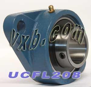 40mm Bearing UCFL-208 + 2 Bolts Flanged Cast Housing Mounted Bearings - VXB Ball Bearings