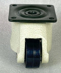 Front view of 40mm leveling caster wheel 110 lbs aluminum alloy - nylon - top plate mount, designed for CNC and automation applications.