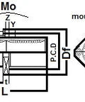 Technical diagram of ✝️ SMSKC40GUU NB 40mm Slide Bush Bushings Motion Linear Bearing with dimensions and mounting holes for automation systems.