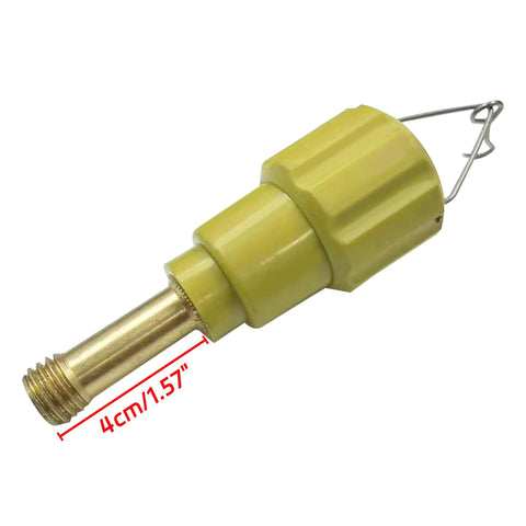 Close-up of 2-Pack 40mm 5/8-11 Threaded Stud Adapter with plumb bob hook, showing 1.57 inch stud length and UNC thread.