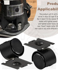 40 Mm Wheel And Plate Assembly For Vacuum D4 D4C SE E E2 Series Dollie Cart Castor Wheels shown with vacuum compatibility