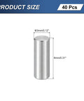 40 Piece M3 Dowel Pins Set, 8mm Long and 3mm Diameter, Made From 304 Stainless Steel, Cylindrical Shelf Support Pins