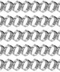 40 Pieces 15.3 To 18.5mm 304 Stainless Steel Single Ear Hose Clamps Set For Automotive Plumbing And Industrial Machinery