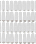 40 Pcs AAA to AA Battery Adapters Converting AAA to AA with Secure Metal Contact, visible in clear white ABS material
