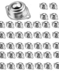 40 Pcs 1 Inch Carbon Steel Round Ball Transfer Units Universal Ball Casters for Conveyors Roller Stands and Transmission Systems