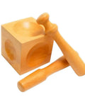 Square Wood Dapping Block Punch Kit For DIY Doming Shaping And Stamping Jewelry Blanks Perfect For Copper Gold Silver Aluminum Sheets Includes 1 Block And 2 Punches Concave Block For Smooth Forming