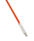Orange Hot Rod CB Antenna 3 Foot AM FM Ready 36 Inch 100 Watt With Three Eighths Inch 24 Brass Ferrule Fiberglass Double Quarter Wave Antenna Whip Threaded Base Fits All Standard Mounts Wind Drag Reducing Design close-up of base