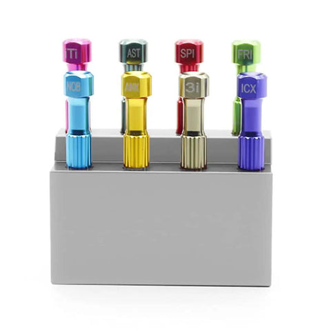 8 Piece Abutment Technician Tools Screwdrivers Kit With Gray Stand Box Pro Grade Portable Set For Precise Fixes And Quick Field Work