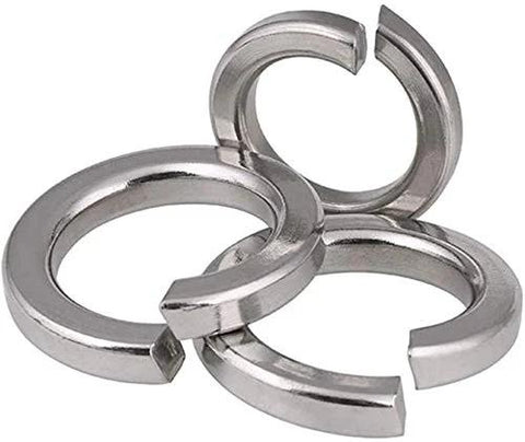 3/8 in stainless split lock washers, 50-pack; 304/18-8 stainless steel