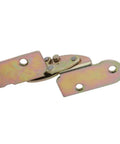 Top Shelf Heavy Duty Iron Flap Hinges For Desktops And Beds Featuring A Hidden Folding Bracket System, close-up view.