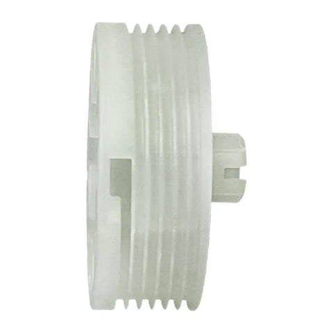 Close-up of window regulator drum gear spool for Kia Optima 2016-2020, side view showing detailed grooves and durable design.