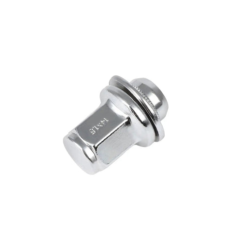Chrome Wheel Lug Nut Kit M14x1.5 For Toyota Land Cruiser Sequoia Tundra And Lexus SUVs, one piece design close-up view.
