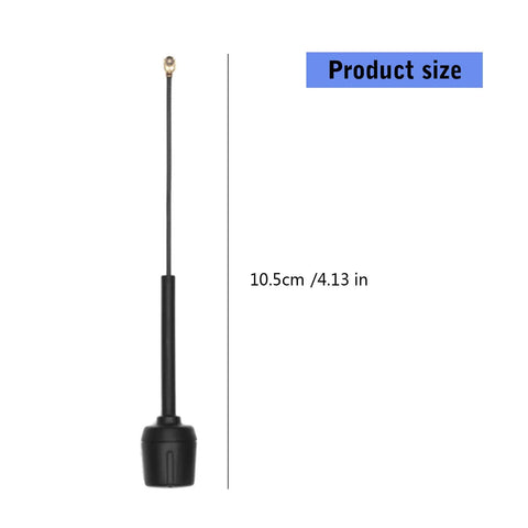 Omnidirectional FPV Drone Antenna Upgrade For Quadcopter And Helicopter Transmitters, black metal 10.5cm long shown next to ruler