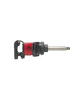 Professional 1 Inch Drive Extended Air Impact Wrench Packing 1475 Ft Lbs Of Badass Torque At 5200 Rpm side view on white background