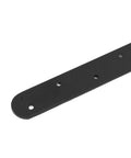 Black metal track part of Heavy Duty Sliding Barn Door Hardware Kit Built To Last For Smooth Quiet Operation Sturdy Wooden Barn Door Track System