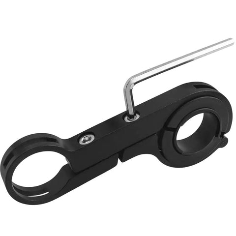 Black 7.9 Inch Bike Handlebar Extender Aluminum Alloy Extension Mount for Accessories Dual Mount Design with Allen wrench
