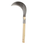 Durable Manganese Steel Weeding Sickle With Long Wooden Handle For Garden Cleanup And Yard Work Manual Weed Removal Tool Multipurpose Gardening Knife For Grass Vines And Bushes