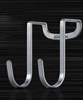 Rock Solid Stainless Steel Wall Mounted Coat Rack Featuring Smooth Polished S Shaped Hooks suitable for hanging coats and towels.