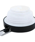 Road Ready Dope Portable Water Heater For Car And Truck 12V 24V Fast Heat cap for anti spill with black and white design.