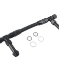 Dual Inlet Fuel Line Kit Featuring 8AN Male Flare To 7 8 Inch Braided Carburetor Hose For Hot Rods Muscle Cars And Street Machines With Proven Durability, black braided fuel line
