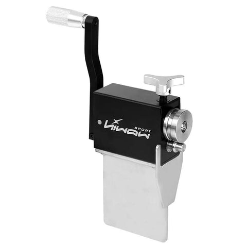 Vise Mounted Bead Roller For Tubing Five Eighths Inch And Up, showing side view and crank handle for DIY intercooler piping