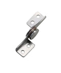 Flozari 304 stainless steel rotary shaft torque hinge with through-hole mounting, front view