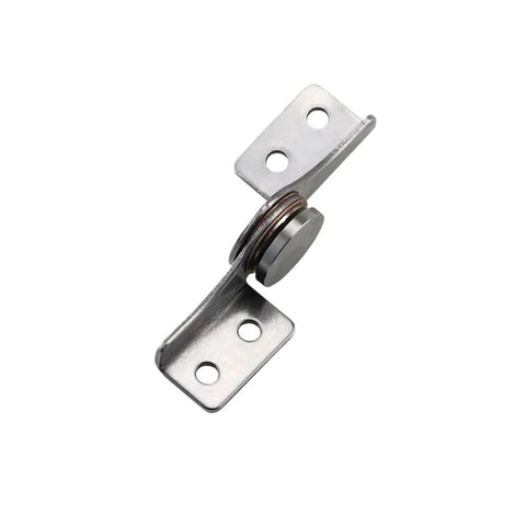 Flozari 304 stainless steel rotary shaft torque hinge with through-hole mounting, front view