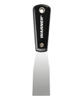 One And A Half Inch Carbon Steel Flex Putty Knife From Painters Series with mirror finish blade and black plastic handle
