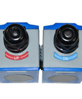 Top view of Digital Ultrasonic Flow Meter For Liquids TUF-2000B Bi-Directional 0 To 10 Meters Per Second IP67 sensors.