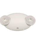 LED Emergency Light 4 Pack With Adjustable Two Heads UL Certified Battery Backup 120 277V mounted on white surface