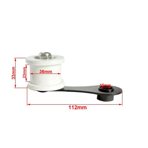 Must Have Heavy Duty Chain Tensioner Assembly With Roller And Slider Guide Wheel Pulley Adjuster Kit For Your Motorcycle Bike Restoration And Maintenance Projects In Black Plastic And Metal Build 112mm