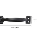 Six Inch Black Arch Cabinet Handles Set Of Six Vintage Iron Drawer Pulls For Wardrobe And Cabinet Furniture Hardware Replacement Built To Last Easy Install And Retro Vibe shown with dimensions