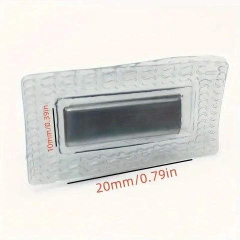 Heavy Duty Rectangular Magnetic Buttons Hidden Clasp Set Hella Secure For Leather Bags Jackets And Luggage 10 Pack Prime Neodymium Snap Fastener image showing dimensions of 20mm x 10mm.