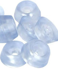 Clear Rubber Foot Pads For Furniture And Desks, Cone Shaped 26mm Diameter By 11mm High Non Slip Protective Feet on white background