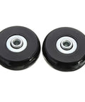 Heavy Duty Silent Rubber Replacement Casters Universal Swivel Luggage Wheels For Suitcase Travel Trolley black rubber wheels with metal axle.